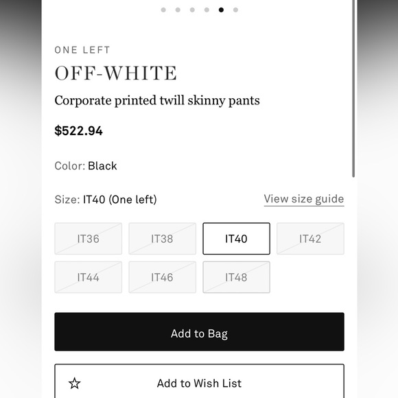 BNWT OFF-WHITE slacks trousers pants - Picture 4 of 13